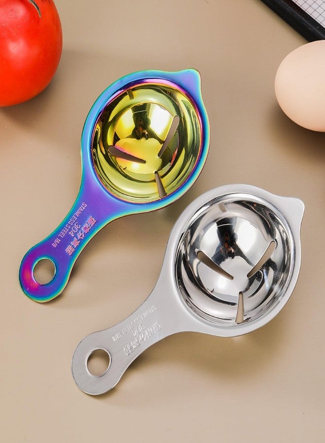 ONICORN Egg Yolk White Separator, 304 Stainless Steel Strainer Filter, Dishwasher Safe, Kitchen Bake Tool (Rainbow) - Image 3